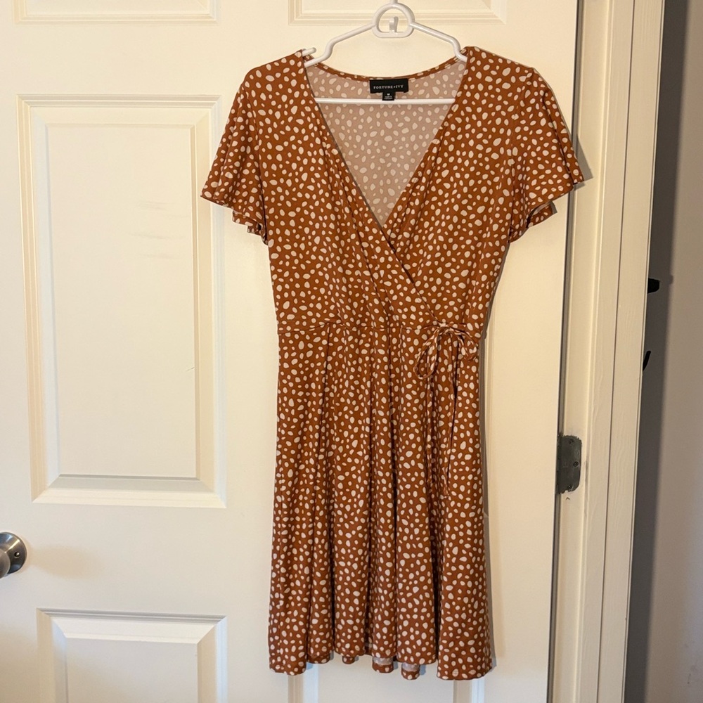 Fortune + Ivy: Flutter Sleeve V-Neck Midi Sundress